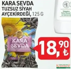 KARA SEVDA TUZSUZ SİYAH AYÇEKİRDEĞİ 125 G